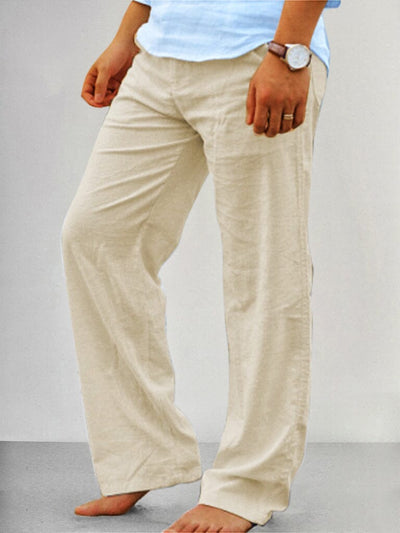 Soft Loose Cotton Linen Pants Pants coofandy Khaki S 