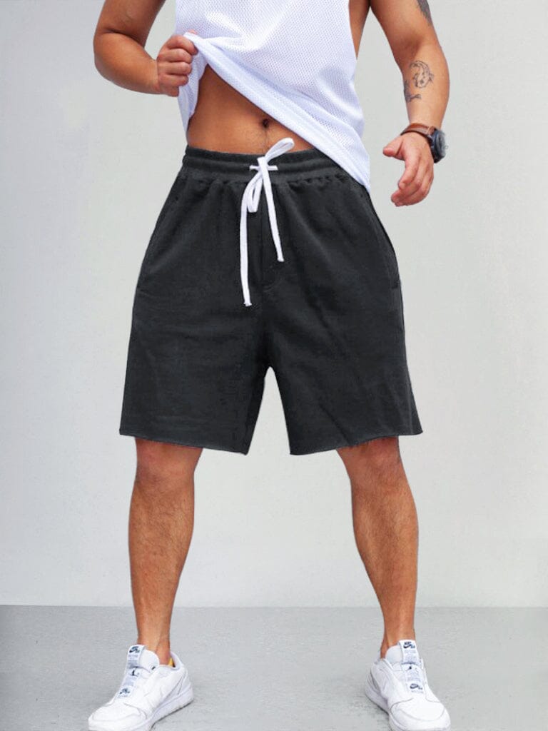 Loose 100% Cotton Sport Shorts Shorts coofandy Black M 