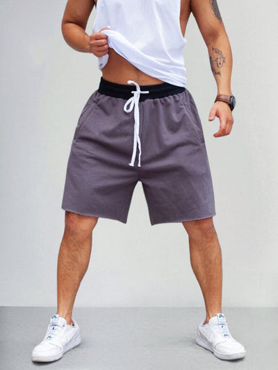 Loose 100% Cotton Sport Shorts Shorts coofandy Dark Grey M 