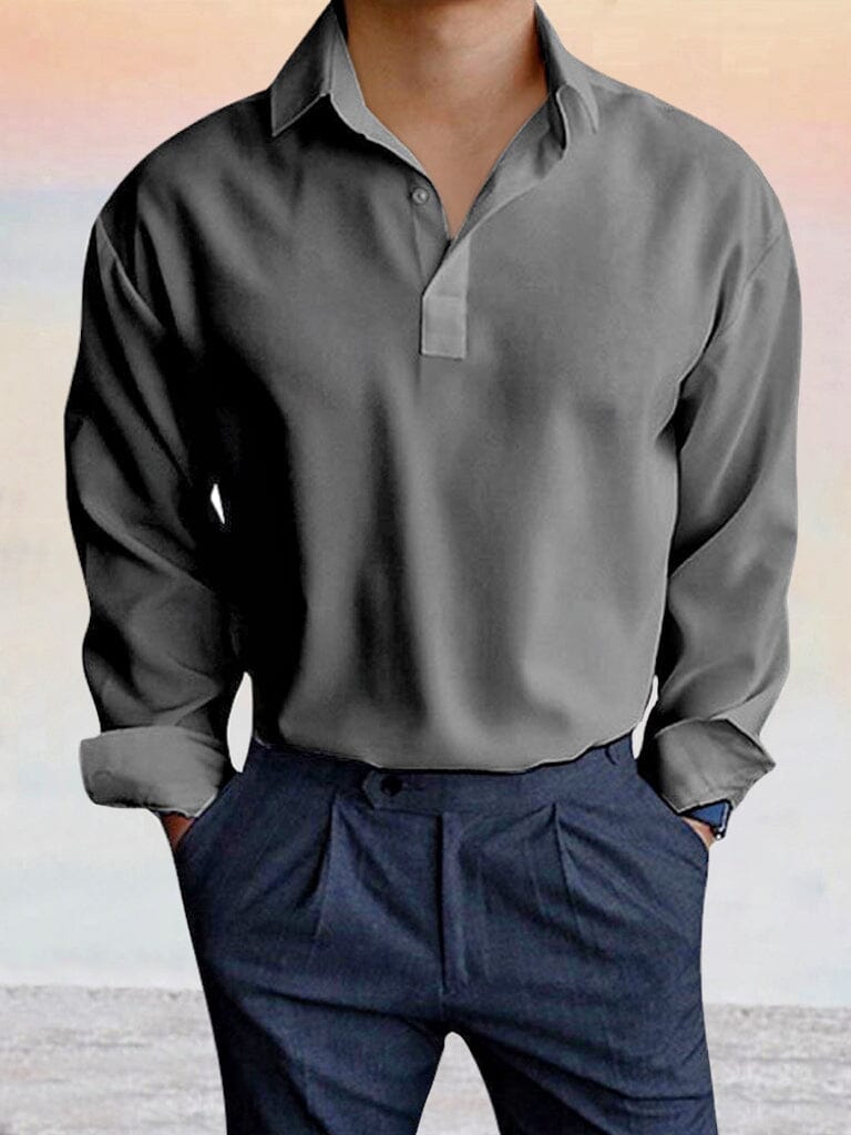 Soft Wrinkle Free Shirt Shirts coofandystore Dark Grey S 