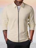 Casual Breathable Waffle Jacket Jackets coofandy Khaki S 