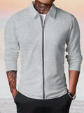 Casual Breathable Waffle Jacket Jackets coofandy Light Grey S 