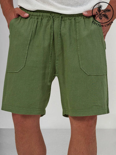 Cozy Lightweight Cotton Linen Shorts Shorts coofandy Army Green S 
