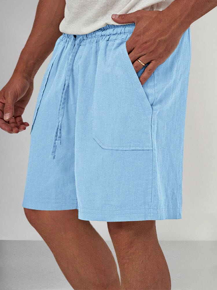 Cozy Lightweight Cotton Linen Shorts Shorts coofandy 