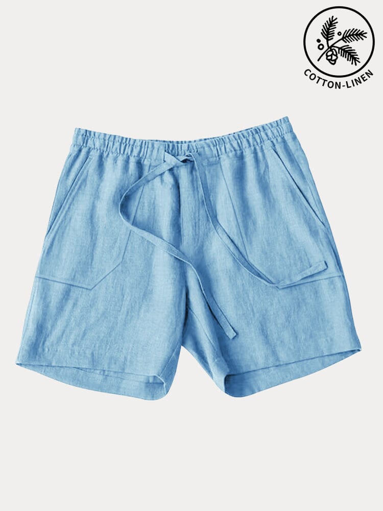 Cozy Lightweight Cotton Linen Shorts Shorts coofandy 