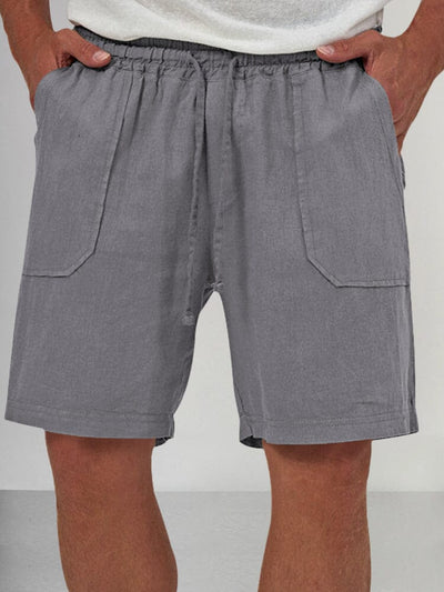 Cozy Lightweight Cotton Linen Shorts Shorts coofandy Dark Grey S 