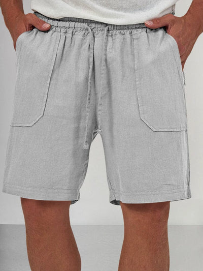 Cozy Lightweight Cotton Linen Shorts Shorts coofandy Light Grey S 