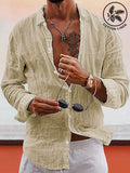 Soft Solid Cotton Linen Shirt Shirts coofandy Khaki S 