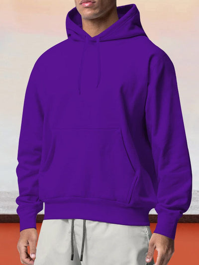 Casual Fleece Pullover Hoodie Hoodies coofandystore Purple S 
