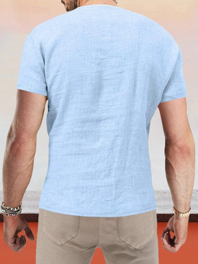 Breathable Cotton Linen Shirt Shirts coofandystore 