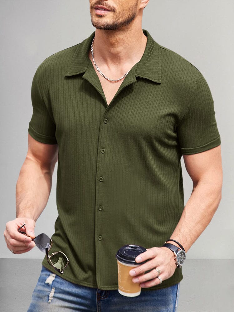 Casual Soft Stretch Shirt Shirts coofandystore 