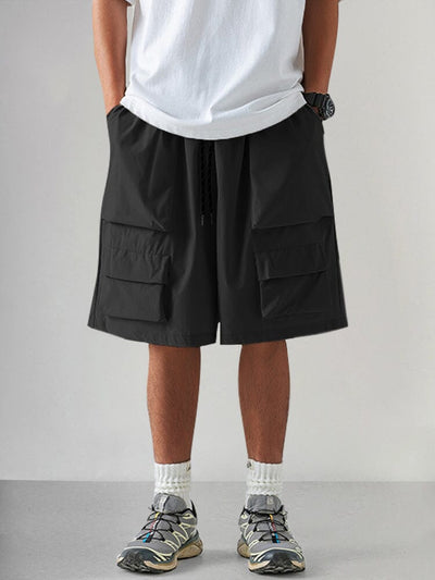 Soft Breathable Cargo Shorts Shorts coofandy Black M 