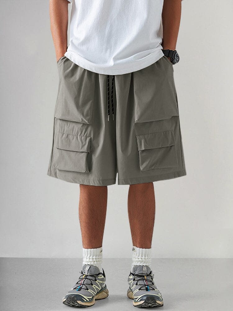 Soft Breathable Cargo Shorts Shorts coofandy Grey M 