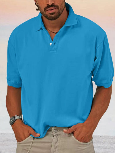 Casual Soft Polo Shirt Shirts coofandystore Sky Blue S 