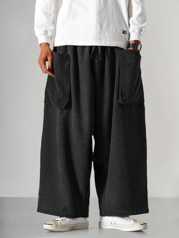 Casual Loose Corduroy Pants Pants coofandy Black M 