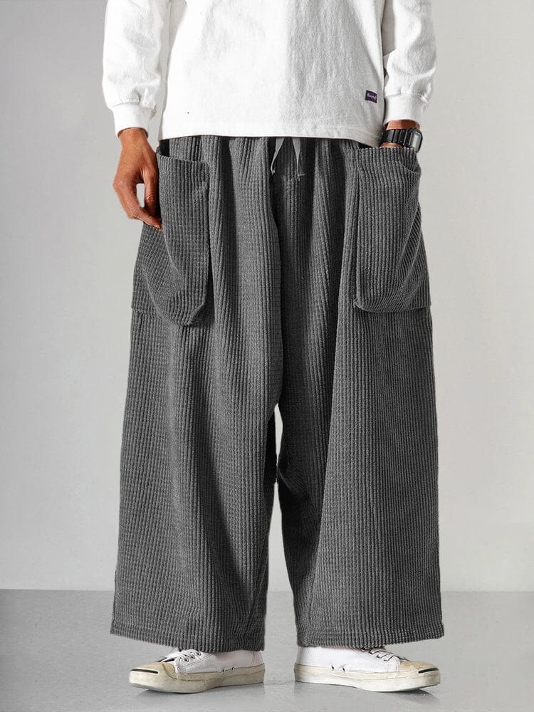 Casual Loose Corduroy Pants Pants coofandy Grey M 