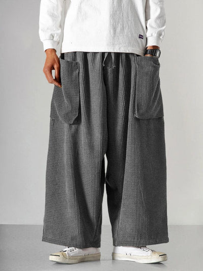 Casual Loose Corduroy Pants Pants coofandy Grey M 