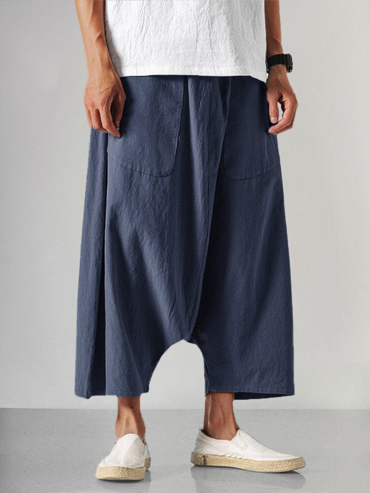 Cotton Linen Loose Harem Pants Pants coofandy 