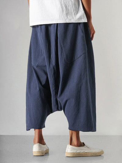 Cotton Linen Loose Harem Pants Pants coofandy 