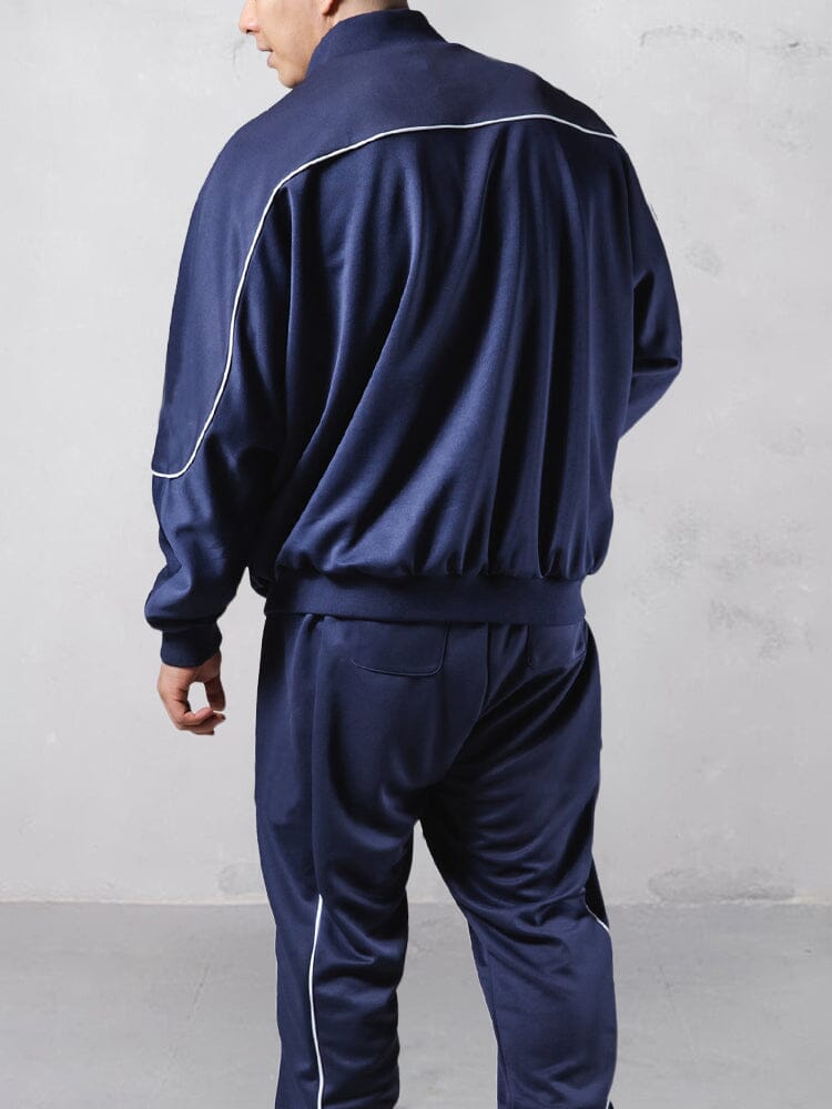 Casual Tracksuit Set - Cotton/Polyester Blend. Full Zip Jacket ...