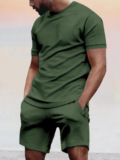 Casual Drawstring Tracksuit Set Sets coofandystore Army Green S 