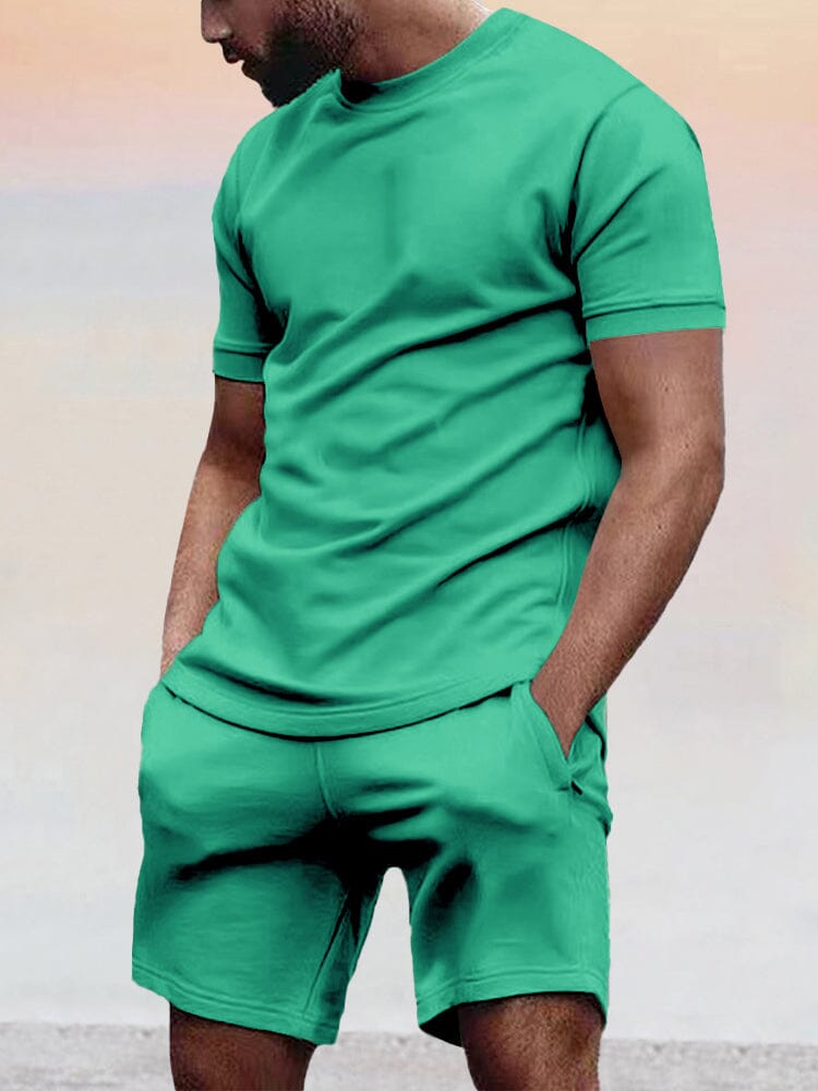 Casual Drawstring Tracksuit Set Sets coofandystore Green S 