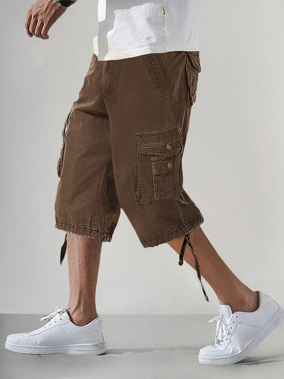Stylish 100% Cotton Cargo Shorts Shorts coofandy Mid-Brown S 