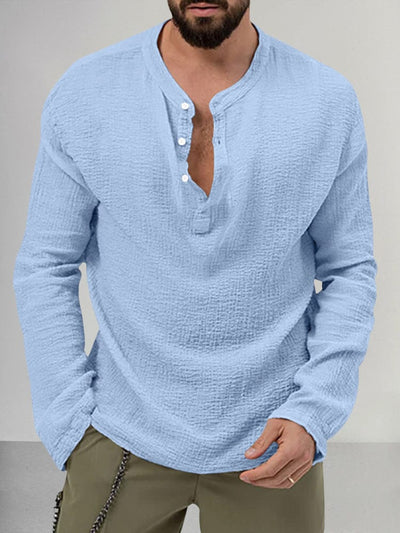 Casual Soft Textured Shirt Shirts coofandystore Blue S 
