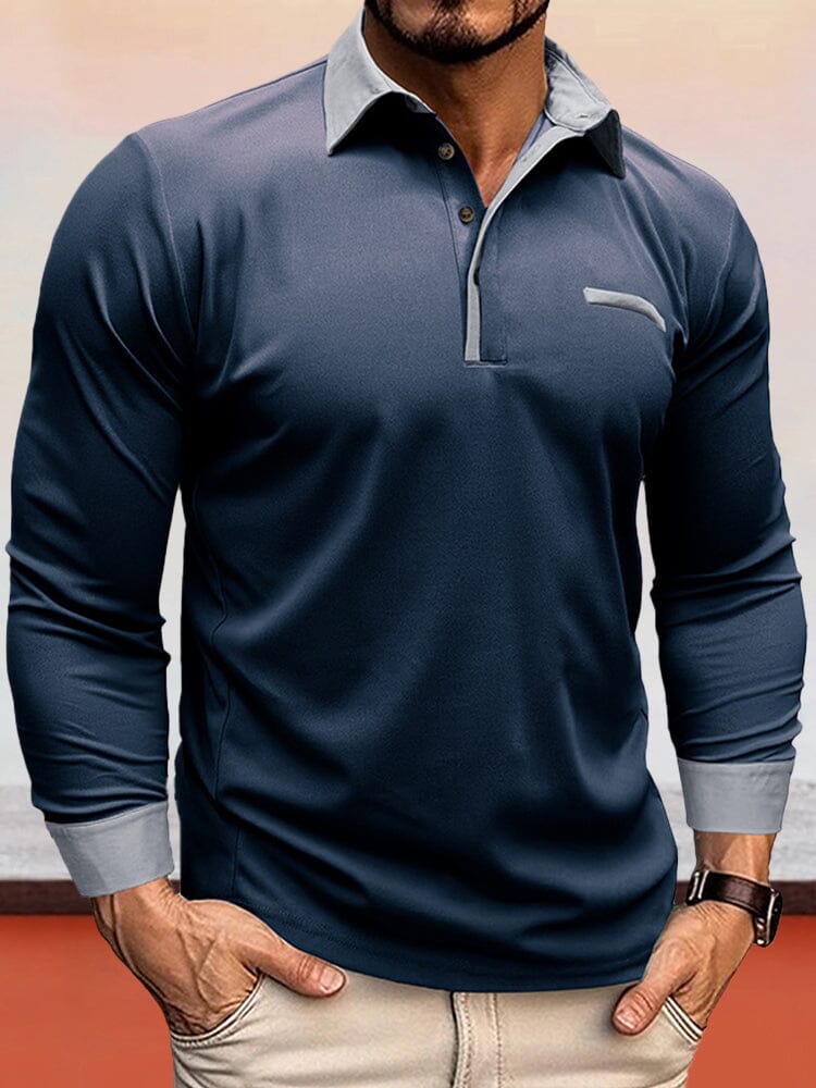 Cozy Breathable Polo Shirt Polos coofandystore Navy Blue M 