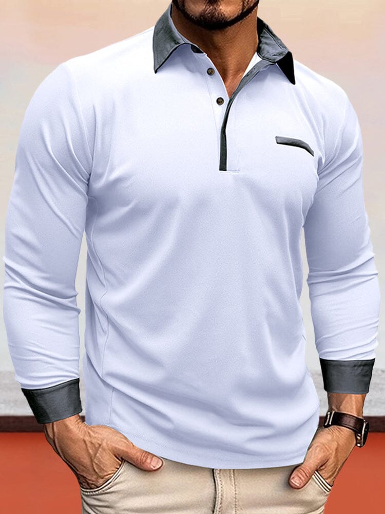 Cozy Breathable Polo Shirt Polos coofandystore White M 