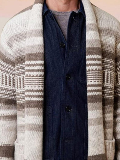 Stylish Strip Sweater Outerwear Sweater coofandy 