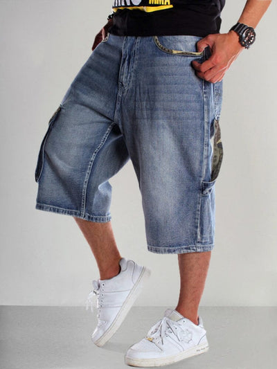 Multi Pockets Denim Shorts Shorts coofandystore 