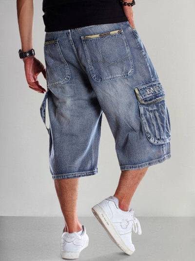 Multi Pockets Denim Shorts Shorts coofandystore 