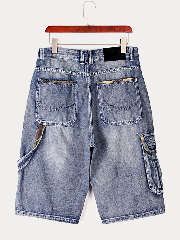 Multi Pockets Denim Shorts Shorts coofandystore 