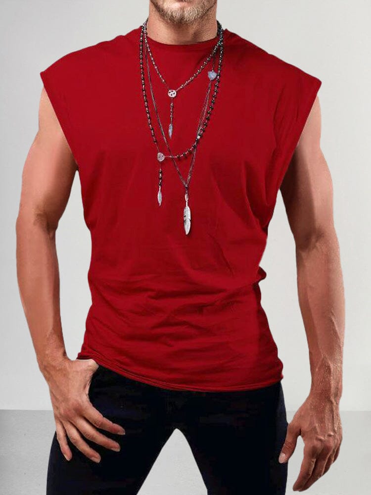 Casual Soft Workout Tank Top Tank Tops coofandy Red S 
