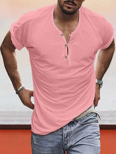 Casual Soft Solid T-shirt Shirts coofandystore Pink S 