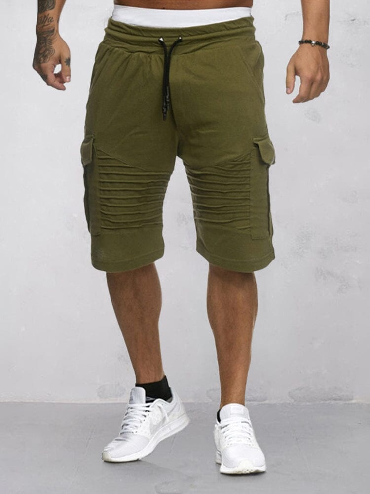 Casual Drawstring Cargo Shorts Shorts coofandy Army Green M 