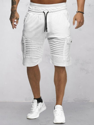 Casual Drawstring Cargo Shorts Shorts coofandy White M 