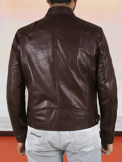 Stylish Soft Leather Jacket Jackets coofandy 