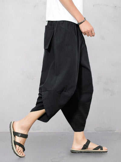 Cozy Loose Cotton Linen Pants Pants coofandy Black M 