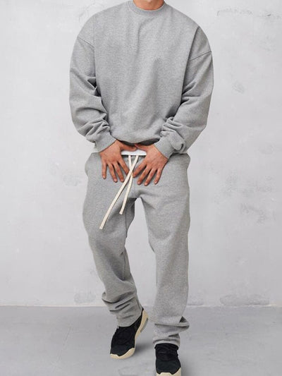 Casual Comfy 2-Piece Sweatshirt Sets Sports Set coofandy Grey M 