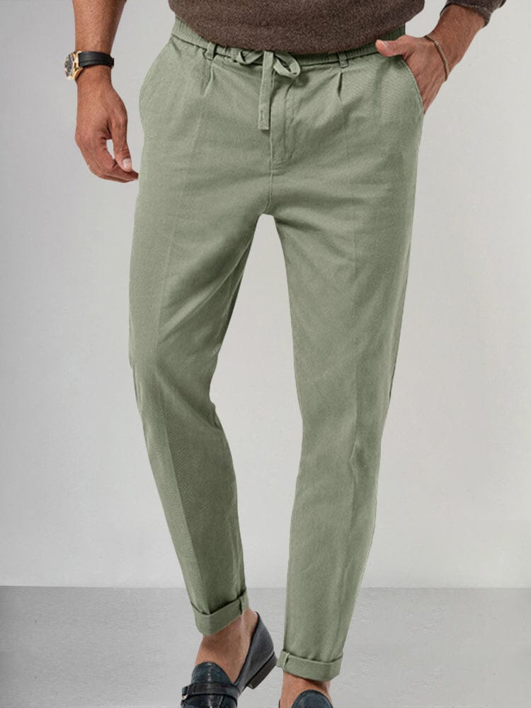 Casual Drawstring Straight Pants Pants coofandystore Light Green S 