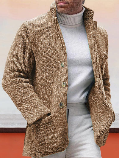 Causal Comfy Sweater Coat Coat coofandy Khaki M 