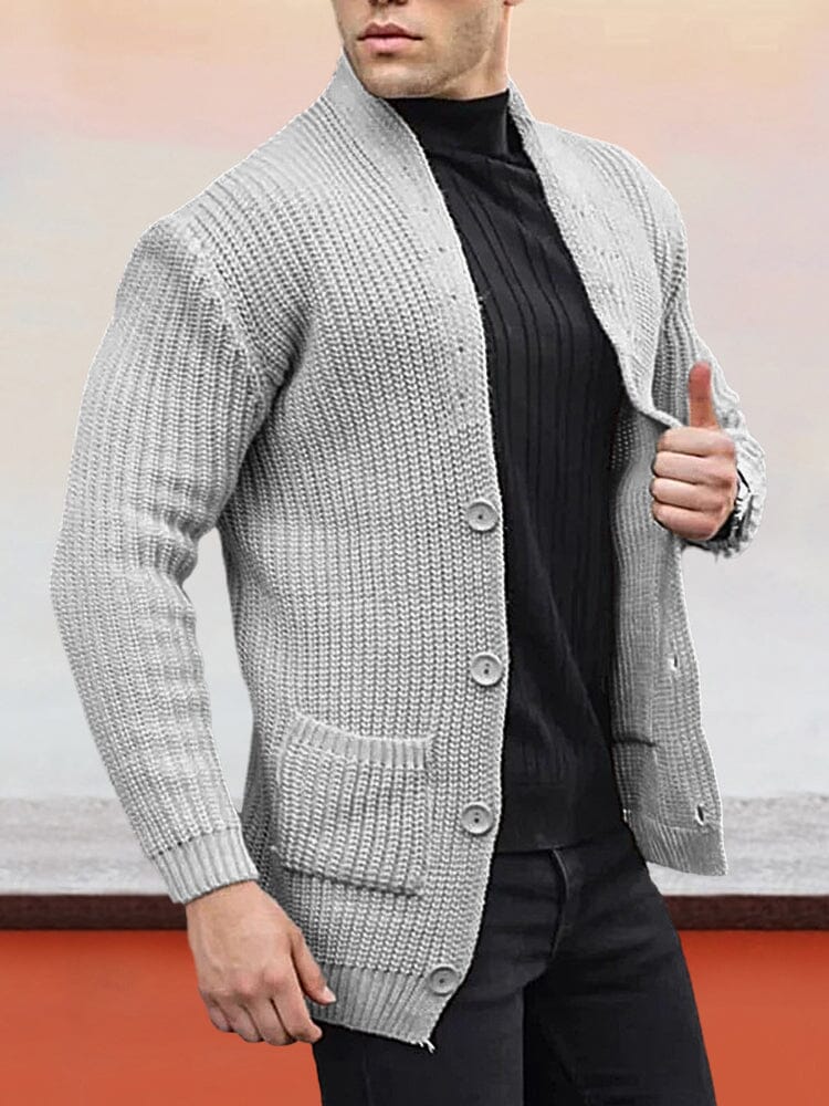 Casual Comfy Sweater Coat Coat coofandy Light Grey M 