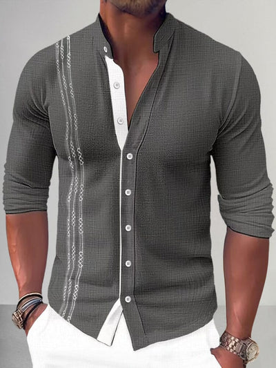 Premium Cotton Linen Shirt Shirts coofandy Grey M 