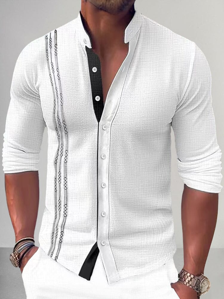 Premium Cotton Linen Shirt Shirts coofandy White M 