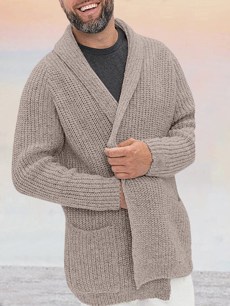 Cozy Loose Sweater Coat Cardigans coofandy Khaki S 