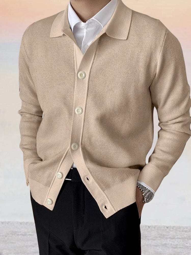 Casual Soft Cardigan Sweater Hoodies coofandy Khaki M 