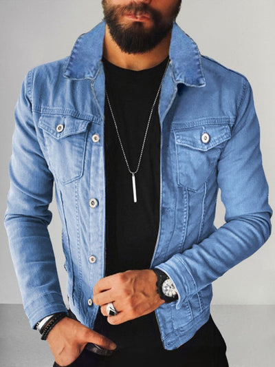 Casual 100% Cotton Denim Jacket Jackets coofandy PAT3 S 