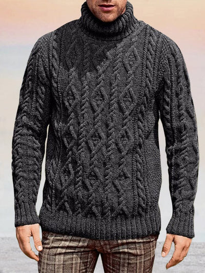 Stylish Soft Turtleneck Sweater Sweater coofandy Dark Grey S 